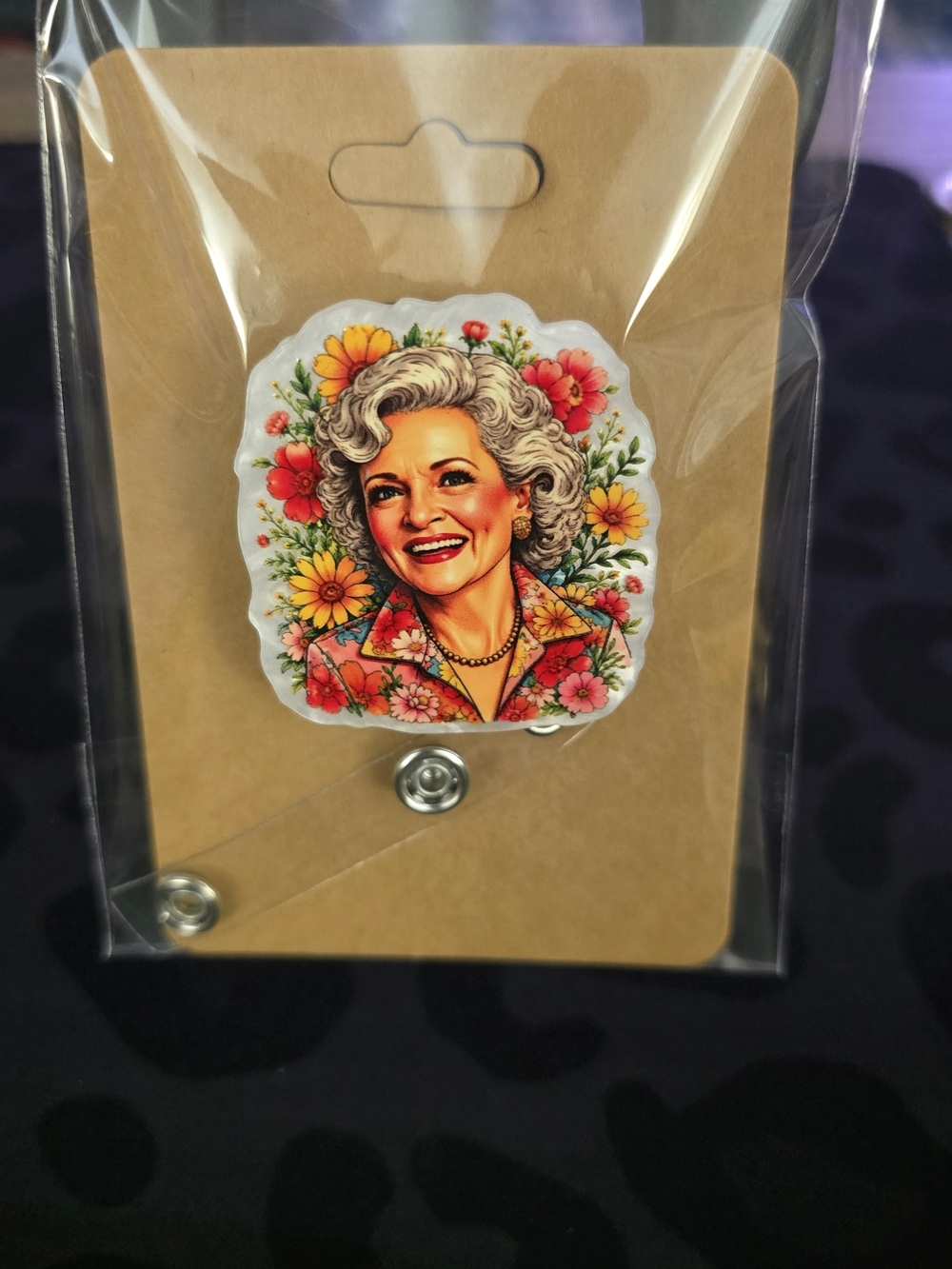 Golden Girls 'Rose' Novelty Badge Reel - Retractable ID Holder